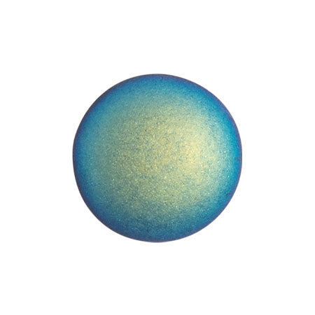 14mm Czech Glass Cabochon - Jet Matte AB