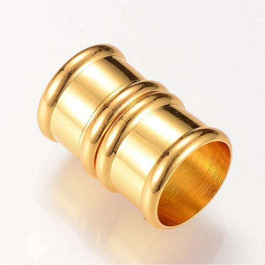 Kumihimo - Glue In - Magnetic Clasp – Gold Plated – 20x14mm
