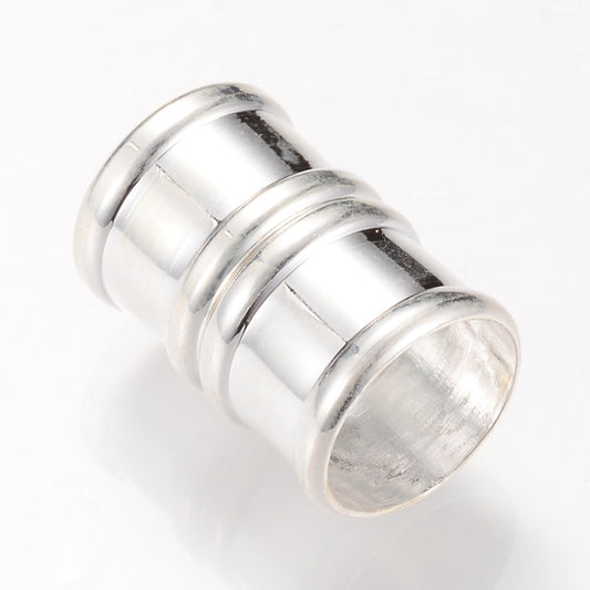 Kumihimo - Glue In - Magnetic Clasp – Silver Plated – 20x14mm