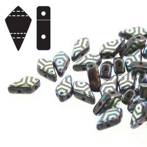 Kite Bead 9x5mm – 10g – Jet Laser Web
