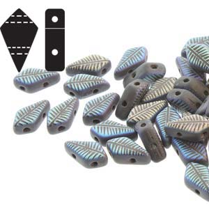 Kite Bead 9x5mm – 10g – Jet Laser Matte Feather