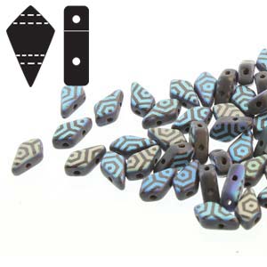 Kite Bead 9x5mm – 10g – Jet Laser Web Matte