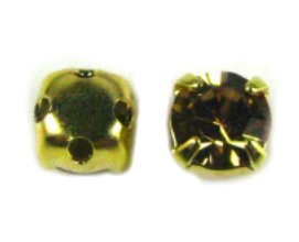 4mm Gold Plated Chaton Montee x 24 – Light Colorado Topaz
