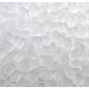 Miyuki Long Drops 3x5mm - 25g Bag - Matte Crystal