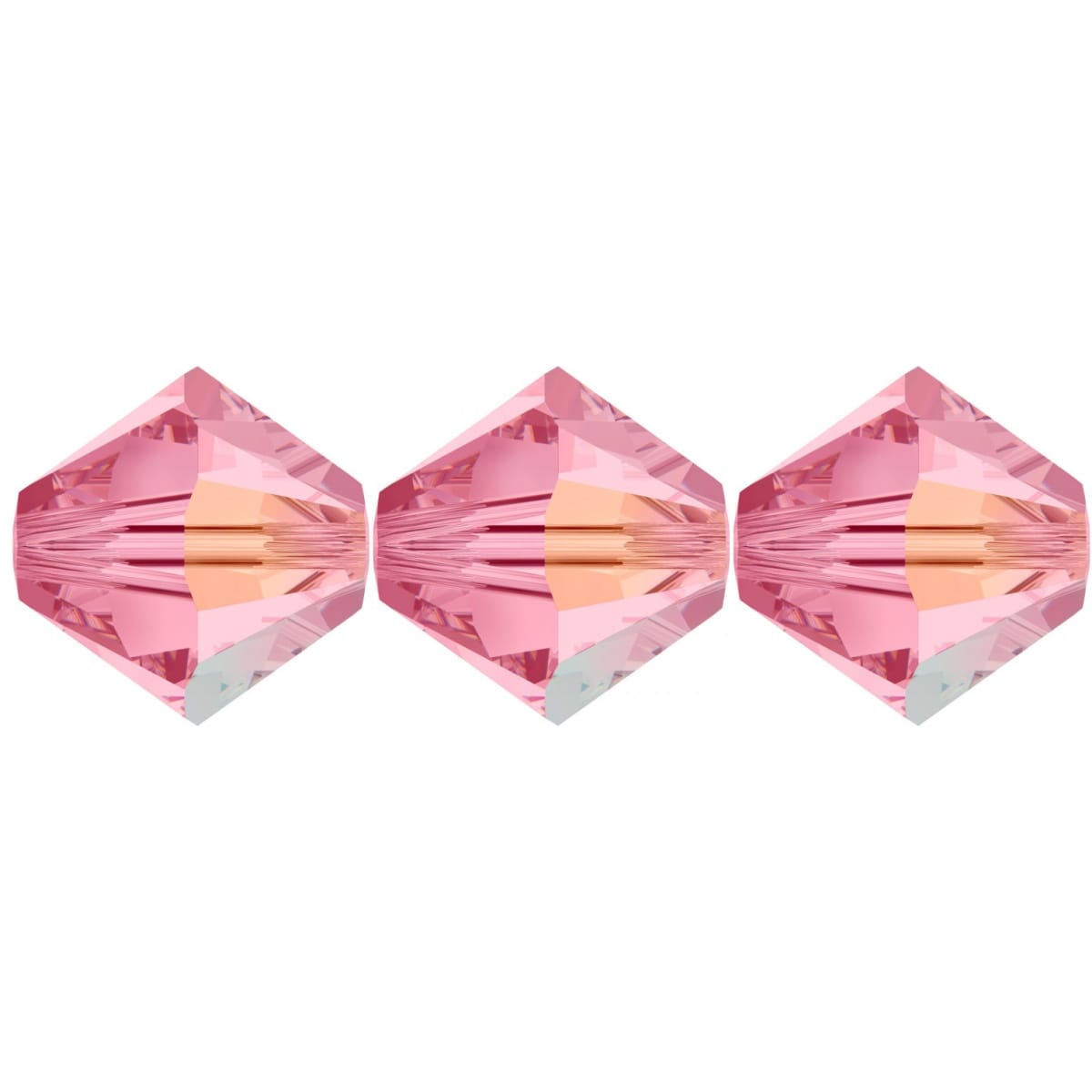 4mm Preciosa Bicones - Light Rose AB - Pack of 30