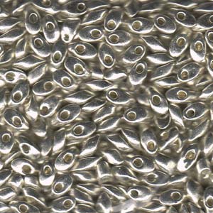 Miyuki Long Magatama 4x7mm 8.5g - Galvanised Silver