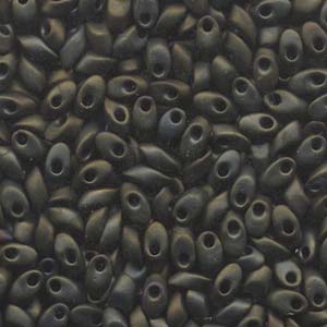 Miyuki Long Magatama 4x7mm 8.5g - Matte Olive Iris