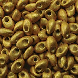 Miyuki Long Magatama 4x7mm 8.5g - Galvanised Gold Matte