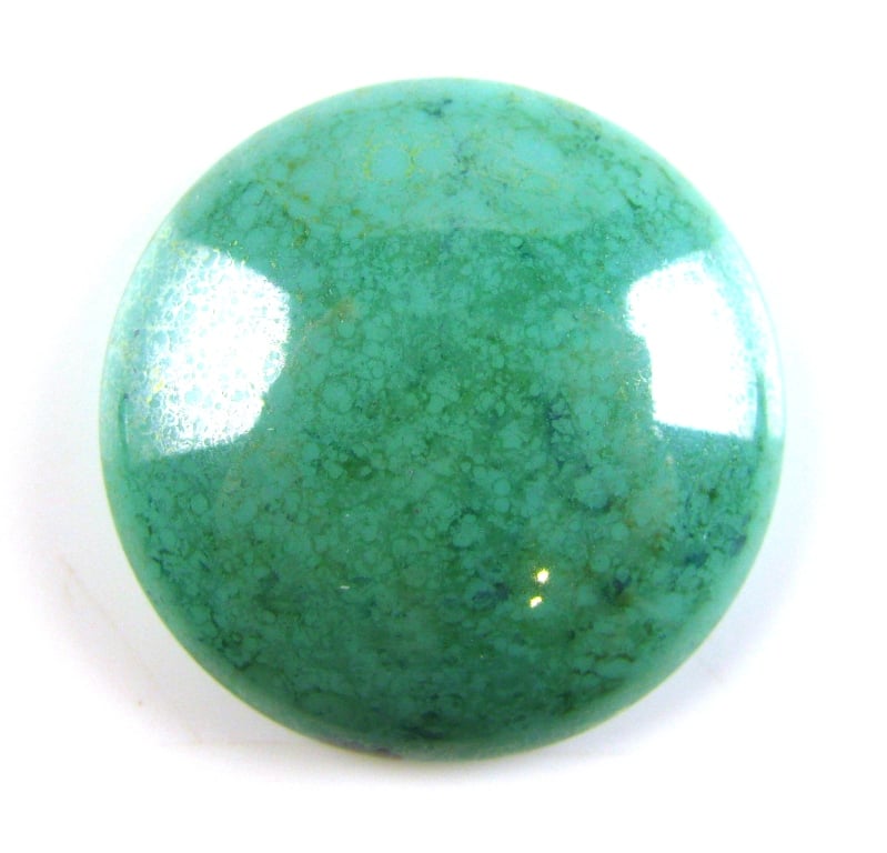 Czech Glass Cabochon 25mm - Light Green Marble