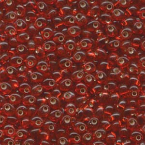 Miyuki 4mm Magatama 24g - Silver Lined Ruby
