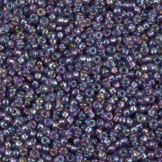 15/0 Miyuki Seed Beads - 5g Bag – Silver Lined Amethyst AB - Colour 1024