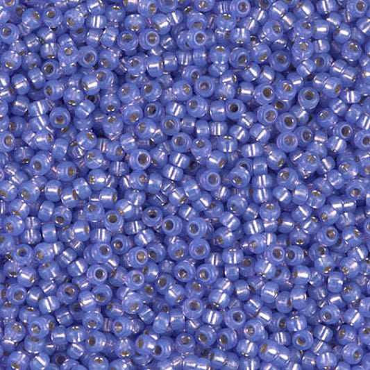 11/0 Miyuki Seed Beads 25g Bag – Dyed Violet Silver Lined Alabaster - Colour 649