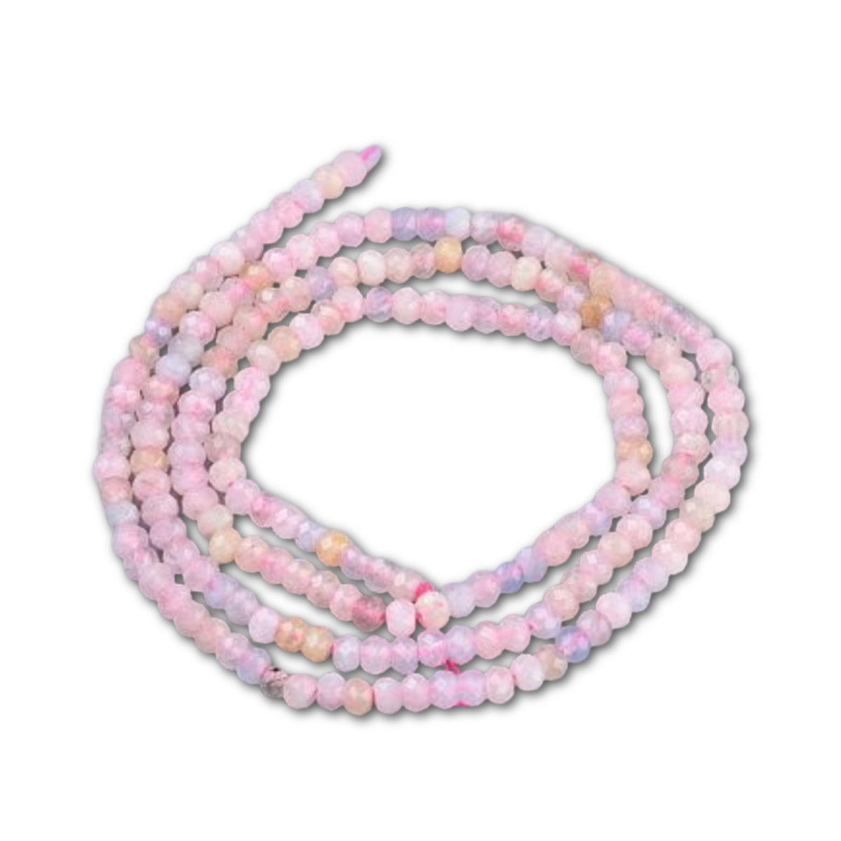 2x3mm Morganite Faceted Rondelle Strand - Approx 150