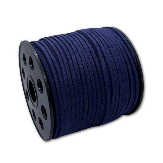 3mm Navy Microfiber Suede - 90 Meter Spool