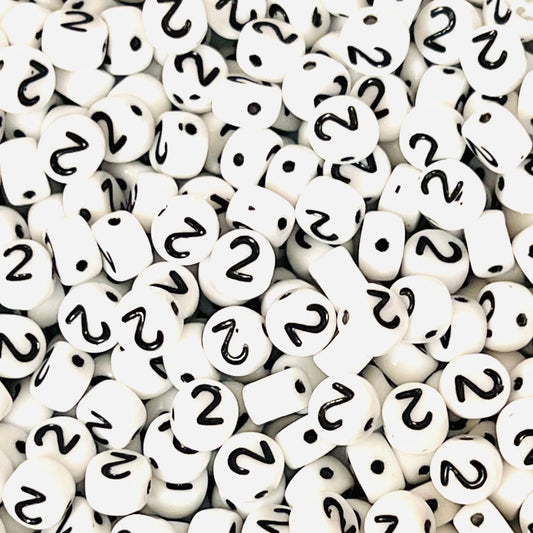 Czech Glass Number Bead - 2