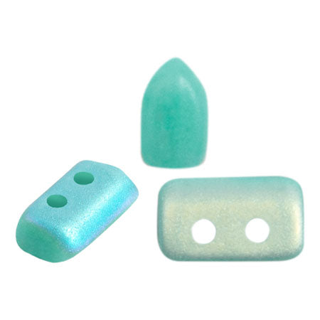 Piros Par Puca 5x3x2mm - 5g - Opaque Green Turquoise Matte AB