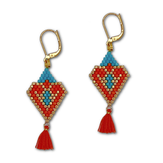 Ornamental Heart Earring Kit - Cantaloupe