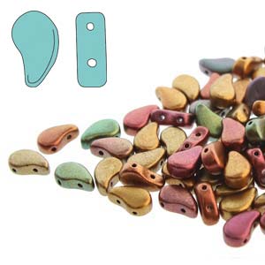 Paisley Duo Beads 8x5mm – 10g – Violet Rainbow