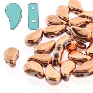 Paisley Duo Beads 8x5mm - 10g - Crystal Full Capri