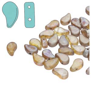 Paisley Duo Beads 8x5mm – 10g – Crystal Matte Rembrandt