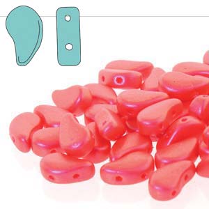 Paisley Duo Beads 8x5mm – 10g – Tutti Fruity Watermelon