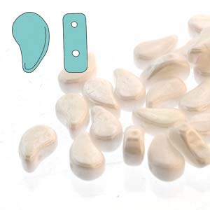 Paisley Duo Beads 8x5mm – 10g – Chalk Luster