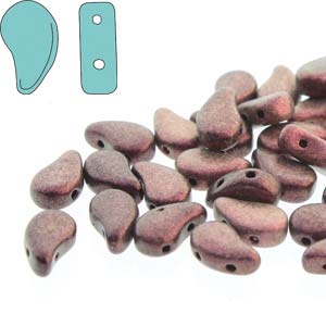 Paisley Duo Beads 8x5mm - 10g - Polychrome Plum