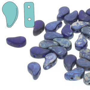 Paisley Duo Beads 8x5mm – 10g – Cobalt Matte Rembrandt
