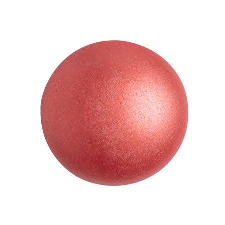 Czech Glass Cabochon 18mm – Pastel Dark Coral