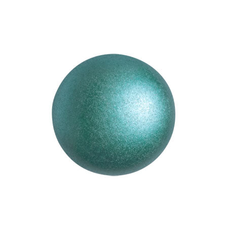 14mm Czech Glass Cabochon - Pastel Emerald