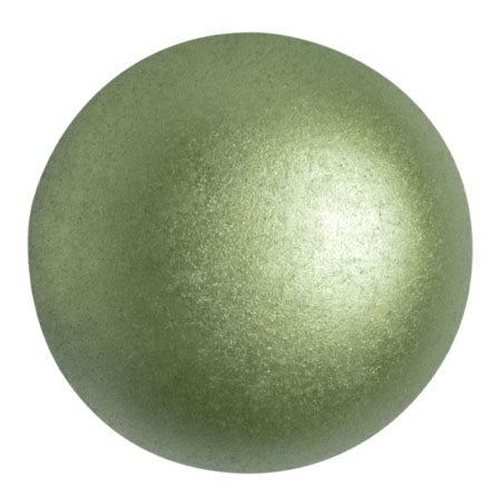 Czech Glass Cabochon 25mm – Pastel Olivine