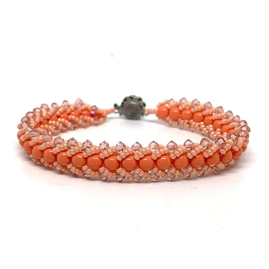 Petite Flat Spiral Bracelet Pattern -Instant Download or Printed Copy