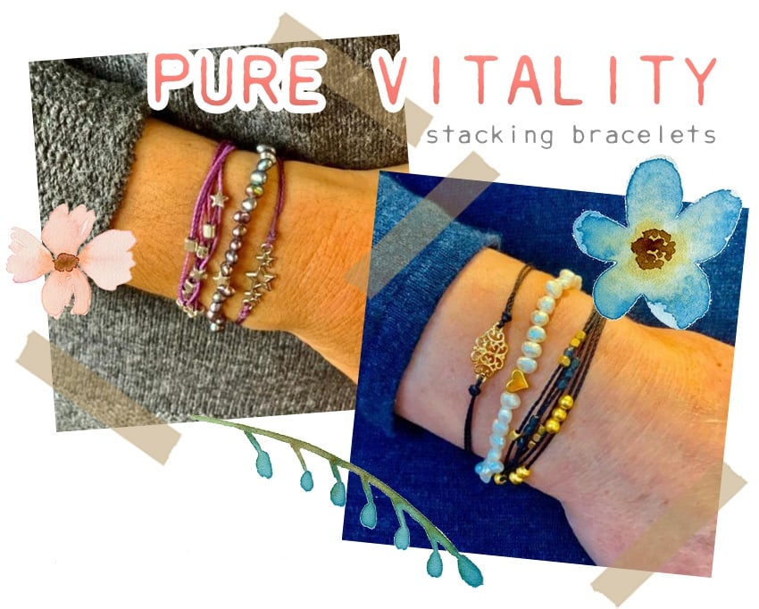 Pure Vitality Stacking Bracelet Pattern - Instant Download or Printed Copy