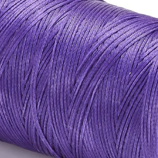 0.8mm Waxed Flat Polyester Cord - Spool of 20 Meters - Purple