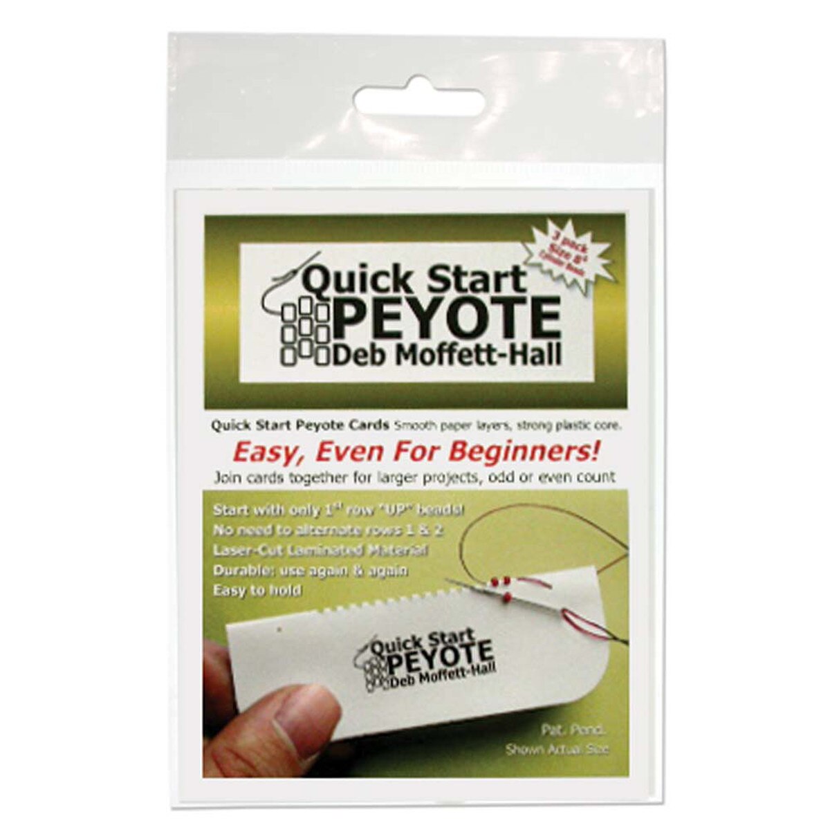 Quick Stitch Peyote Cards – 8/0 Delica or 6/0 Seed – 3 Per Pack