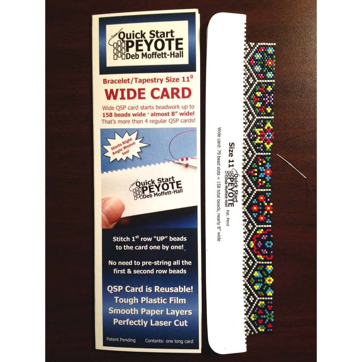 Quick Stitch Peyote - Bracelet Card – Size 11 Delica – 1 Per Pack (Reusable)