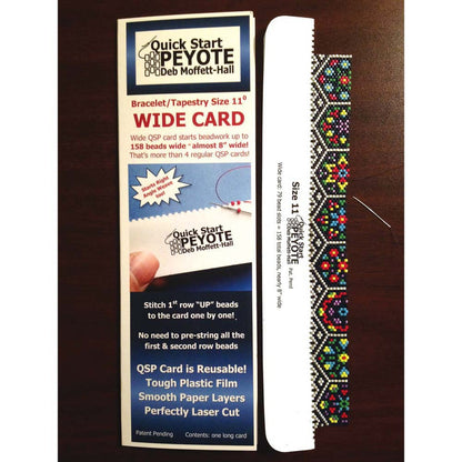 Quick Stitch Peyote - Bracelet Card – Size 11 Delica – 1 Per Pack (Reusable)