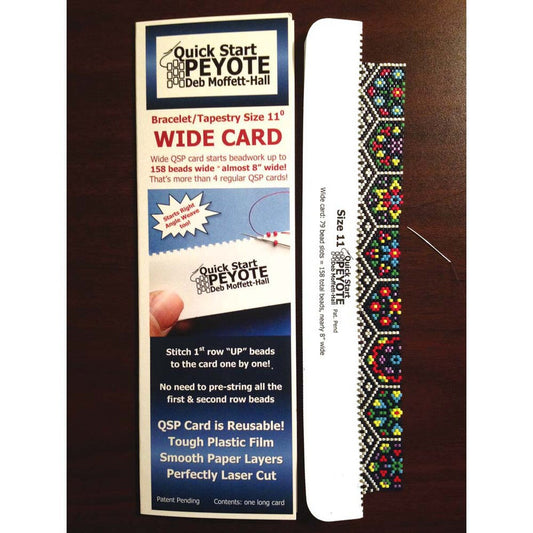 Quick Stitch Peyote - Bracelet Card – Size 11 Delica – 1 Per Pack (Reusable)
