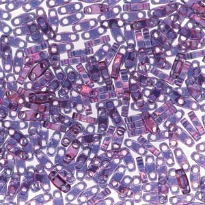 Miyuki Quarter Tila Beads - 5g Bag - Light Amethyst Gold