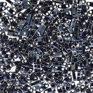 Miyuki Quarter Tila Beads - 5g Bag - Metallic Lt Gunmetal