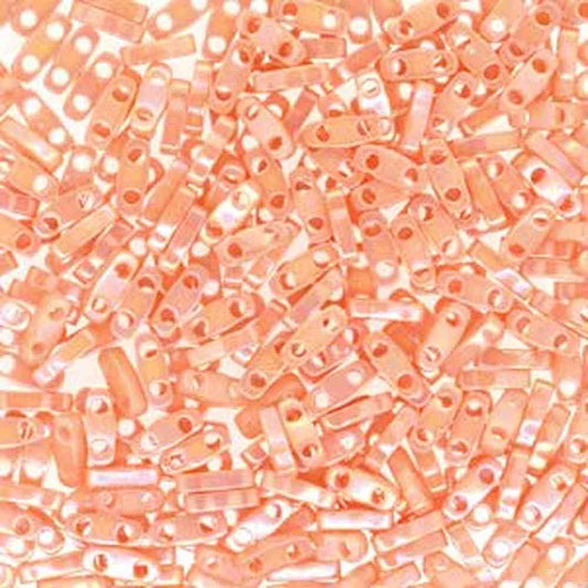 Miyuki Quarter Tila Beads 7.2g Tube – Semi Matte Opaque Salmon
