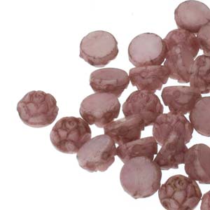 Rosetta 2 Hole Cabochon 6mm - Pack of 10 - Violet Luster