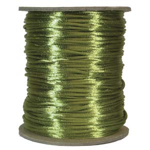3mm Avocado Satin Cord - Per Meter