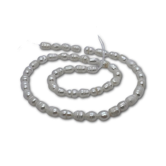 6-7mm Cream Rice Pearl Strand -  Approx 40 pearls per strand