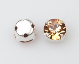 4mm Silver Plated Chaton Montee x 24 – Light Colorado Topaz