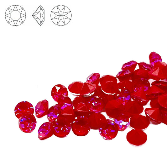 Aurora Pointy Back Chaton (C1028) SS39 – 8mm – Royal Red Delite – Pack of 2