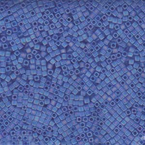 Miyuki 1.8mm Cube Beads – 5g Bag – Matte Sapphire AB