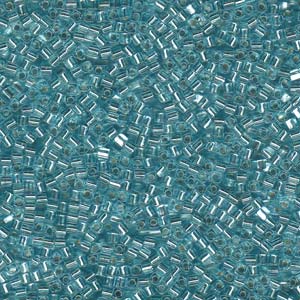 Miyuki 1.8mm Cube Beads - 5g Bag - Silver Lined Aqua