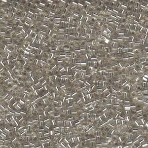 Miyuki 1.8mm Cube Beads - 5g Bag - Silver Lined Crystal