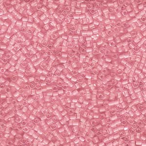 Miyuki 1.8mm Cube Beads – 5g Bag – Pink Lined Crystal